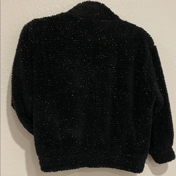 Adidas Girls Long Sleeve Mock Neck Furry Lurex Pullover Sweatshirt Size S 7/8 - Picture 10 of 16